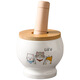 Cartoon cat ceramic jar garlic artifact mortar garlic household garlic masher grinder masher medicine jar garlic jar cup B style cartoon cat 600ml