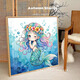 KHSK cute mermaid princess diamond painting handmade DIY material girl diamond painting children creative masonry paste painting any 2 styles [50*50cm] full diamond round diamond