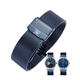 Watch strap steel strap original model 31056 3886 51154 5876 Men's and Women's Steel Bracelet Black and Blue 20 Insurance Buckle-Blue 16mm-(Size refers to the inner width of the dial interface)