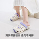 Carter Rabbit Children's Shoes Children's Sandals and Crocs 2025 Summer New Product Lightweight Anti-Slip Wear-Resistant Baotou Baby Shoes White Purple Inner Length 14cm_Foot Length 13.0-13.5cm