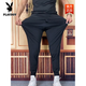 花花公子（PLAYBOY）夏季薄款男士黑色休闲裤帅气质时尚百搭舒适潮流修身运动卫裤 黑 单件短袖(9885款 29 (100-115)斤