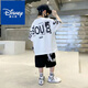Suit des garçons Disney 2025 Nouvelle célébrité Internet Suit un ensemble complet de t-shirts pour enfants, de taille moyenne et de grands ensembles en deux pièces pour garçons, à manches courtes noires [SO SUIS] # 687 48 Livraison aléatoire dans l'entrepôt