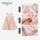 Mamimaca Momoco Girls Summer Pure Cotton Dress Новое дышащее цветочное хлопковое платье Full Print 130