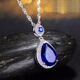 DL 1998 Fat Donglai same style tanzanite pendant sapphire pendant for women Japanese and Korean silver plated 18k gold colored gemstone necklace expensive