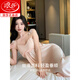 Langsha ice silk suspender nightgown for women in summer thin style 2025 new pajamas for women sexy beautiful back home clothing 11965/Lilac purple-Holved M [Recommended 80-100Jin [Jin equals 0.5 kg]]