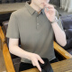 皮尔卡丹（pierre cardin）冰丝无痕Polo汗衫男短袖t恤男士夏季速干高端纯色休闲翻领半袖T恤 6629白色 M (约90-110斤可穿)