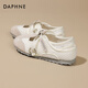 
Daphne retro genius training shoes for women 2025 summer new fashion casual white shoes flat sole breathable shallow mouth versatile women's shoes beige 37