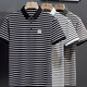 Pure Cotton Revers Polo-Hemd unter Jiumuwang Jiumuwang, Herrenmodemarke, führt den Sommer mit kurzärärmernem T-Shirt. Schwarz Q753 M. Empfohlen 100-120 Jin [Jin ist 0,5 kg]
