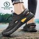 Woodpecker Rain Sandals Men's Summer Sports Anti-Slip Beach Wading Water and Trailing Outdoor Mountaineering Men's Drive to Work Hole Men's Shoes Gray [Flagship Model] 41