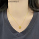 BMOI Old Phoenix 999 gold pure gold gold-plated silver cat's eye necklace transfer bead pendant women's 24K Shilai transfer clavicle chain 0.01g Fat Donglai same style Ball bead ring necklace Fat Donglai same style