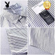 Playboy (Playboy) gestreiftes Hemd für Männer kurzärmeliges Sommer Dünner japanischer Retro-Baumwollfreier koreanischer koreanischer lässiger halbärmeliger Kennzeichen 9740 Weiß 2xl [geeignet für Gewicht 155-170jin [Jin ist 0,5 kg]]
