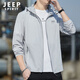 Jeep Spirit Jeep Sonnenschutzkleidung Herren Sommereis Seiden UV Anti-dünn atmungsaktiv