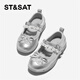 Saturday Children's Shoes Girls' Single Shoes 2025 Autumn New Girls Ballet Princess Shoes Mary Jane Shoes Children's Sports Casual Shoes Silver 36 Shoes Inner Length 22.8cm/Suitable for Feet Length 22cm