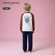 Teenie Weenie Kids Bear Children's Clothing Boys Casual Style Raglan Long Sleeve Printed T-Shirt Blue 130 cm