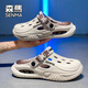 Senma Senma Hole Shoes Men usa sandalias sin deslizamiento de suela suave para hombres en verano para hombres Sports de playa de deportes casuales 2025 Nuevo modelo [Versión ultraal] Mi Brown 40 [40-41 mismo tamaño]