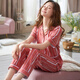 Yalu pure cotton pajamas women's summer short-sleeved trousers cardigan large size middle-aged and young suit mother home clothes y9922 short-sleeved trousers pure cotton M (80-100Jin [Jin equals 0.5 kg])