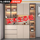 Andere Haushaltsdosia Sideboard Integrierte Lagerschränke gegen die Wand für den Heimgebrauch 2024 Neues Wohnzimmer Weinschrank Lagerschrank Tee Schrankstil 12200*40*200 Massivholz Ökologische Board (Packung