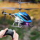ALLIAGE 4DRC Photographie aérienne haute définition Aircraft télécommandé grand hélicoptère de chute de véhicules aériens sans pilote garçons et enfants toys cadeau 25 cm alliage [3,5 pass-fast] Bleu 2 ensembles de batteries + batterie télécommandée