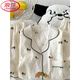 LangSha (LangSha) three-piece suit cute puppy pajamas for women in summer short-sleeved cute cartoon cloud cotton high-end summer home clothes JS-9904# Corgi Three-piece suit M code 155-162 Weight 105 Jin [Jin equals 0.5 kg]
