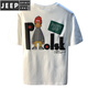 
JEEP SPIRIT large size men's short-sleeved T-shirt Hong Kong style printed cotton t-shirt 200Jin [Jin equals 0.5 kg] plus weight White 12 JSW9901 M Recommended 90-108 Jin[Jin equals 0.5 kg]