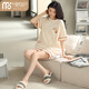 Modal 2025 new pajamas for women's summer pure cotton shorts shorts spring and autumn summer style can be worn outside home clothing suit ZH-9853# shorts M (80-100Jin[Jin equals 0.5 kg])