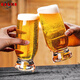 High-quality craft waisted beer mug crystal glass wheat beer mug shop v light luxury gold foil 6-piece gold foil beer mug 370 ml