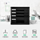 File de fichier de bureau Type de tiroir Classification et boîte de tri Boîte de rangement Armoire de rangement en plastique Armoire de rangement en plastique 9794 noir avec calque de verrouillage-4 [avec autocollant d'index]