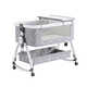 Camino para bebés Cama grande Bed BB Cama plegable Mesa de pañales de levantamiento móvil portátil Cuna Tuya Aluminio Aleación Estandaridad Palma de coco Látex Almohadilla