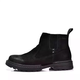 Qile leather clark men's shoes winter non-slip men's short boots high top cotton shoes warm wool side zipper Martin boots black 39