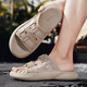 Jeep Jeep Slippers for Men in Summer Fashion Mens's One-Swing Anti-Odor Soft Sodoor Beach Sandals Abricot Color (Taille de la chaussure en cuir) 41
