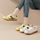 Samstag (ST/Sa) Frauenschuhe Leichte Trainingsschuhe für Frauen 2025 Frühlings- und Herbst neuer Soft Sohle Casual Schuhe Sommer Atmungsfreie vielseitige Sportbrettschuhe vor White 36
