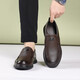 Pfgpierd Chaussures masculines Summer 2025 Nouvelles sandales en cuir Chaussures de papa âgées respirant des chaussures en cuir décontractées à la semelle et à la semelle hollowe et à la lace-up-up 42 42