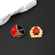 National Day communist red brooch Soviet retro metal sickle and hammer five-pointed star badge badge accessories brooch spare button