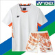 Yonex's new badminton uniform for men and women quick-drying breathable short-sleeved competition uniform for couples golf T-shirt customization watermelon red 9227 red shorts 2XL