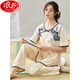 Langsha 2525 Neues chinesisches Pyjama-Frauenanzug Sommer-Dünne Hosen reine Baumwoll-Hauskleidung kann außerhalb von Lzy9905 m getragen werden (empfohlen 75-95jin [Jin gleich 0,5 kg])