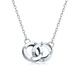 BOC Billion Gold Platinum 950 Interlocking Chain Set for Women Platinum Necklace Pendant Birthday and Valentine's Day Gift for Girlfriend and Wife Interlocking Set Chain Gold Weight Approximately 4.5g