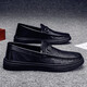 YRC Yierkang 2025 Été Génétique Cuir Cuir Casual Men's Chaussures British Style Chaussures en cuir décontracté Les gens paresseux Kick Hands 9903 Black 43