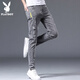 Playboy (Playboy) Straight Hosen Herren Jeans Fashion Mode koreanische Stil Slim Hosen Männer vielseitiger lässige, Solid Color Hosen Herren x-2146HH6636 Black 31