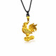 Qiansheng Yuan Lao Phoenix 999 original braided gold-plated rooster pendant 12 zodiac rooster coin necklace Vietnam sand gold male chicken Lao Fengxiang quality