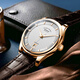 Bohman German certified brand watch men's mechanical watch fully automatic men's watch luminous waterproof ultra-thin temperament men's watch [collector's version 3882] belt rose white 42mm