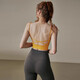 Duofanlian Sports Bra Women's Outerwear Running Top Fitness Vest Pilates Training Back Beautiful Yoga Wear Bra Honey Yellow Beautiful Back Model M