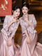 New Chinese bridesmaid dress pink 2025 new long-sleeved sister group cheongsam engagement dress daily wearable in autumn and winter Pink-Crane Gold-A Style L 100-110Jin Jin equals 0.5 kg