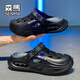 Senma Senma Hole Shoes Men usa sandalias sin deslizamiento de suela suave para hombres en verano para hombres Sports de playa de deportes casuales 2025 Nuevo modelo [Versión ultraal] Mi Brown 40 [40-41 mismo tamaño]