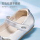 DAVE&BELLA children's crystal shoes leather shoes spring new baby girl princess shoes girls Mary Jane children's shoes children's shoes crystal silver spot 25