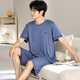 Gtyuwvg Herren -Pyjamas Sommermodal Shorts Shorts für Teenager koreanische Stil Einfacher Student Dünn Home Clothing Set 6623 l Größe gleich groß Größe