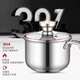 
YWZR304 stainless steel small soup pot thickened composite bottom baby food small cooking pot hot milk pot cooking instant noodles student pot multi-use food pot 2 16cm 694ml