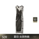 
JNBY/Jiangnan Buddy Spring and Summer Dress Women's Design Elegant Print Long Sleeveless Temperament 5N5G13570 965/Black and White Strips/Grade M