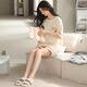 Pajama de terciopelo ártico para mujeres en verano pantalones cortos de algodón puro pantalones cortos delgados y dulces se puede usar fuera de la ropa para el hogar yx-9859 4xl recomendado 165-185Jin [Jin equivale a 0.5 kg]