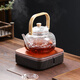 SUSHI CERAMICS teapot thickened high borosilicate glass teapot flower teapot wooden handle teapot 1000ml