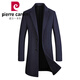 Pierre CARDIN woolen coat men's slim mid-length winter new windbreaker men's thick wool nie men's jacket gray (without cotton) M 170
